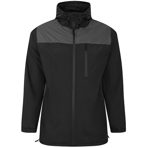Bigdude Showerproof Windbreaker Jacket Black/Charcoal